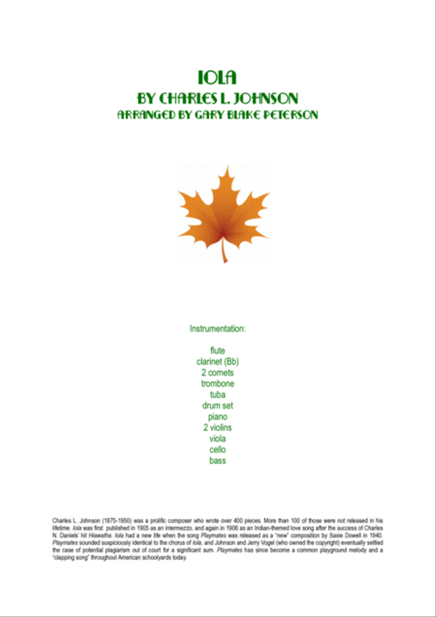 Iola Clarinet scores gallery preview page 2
