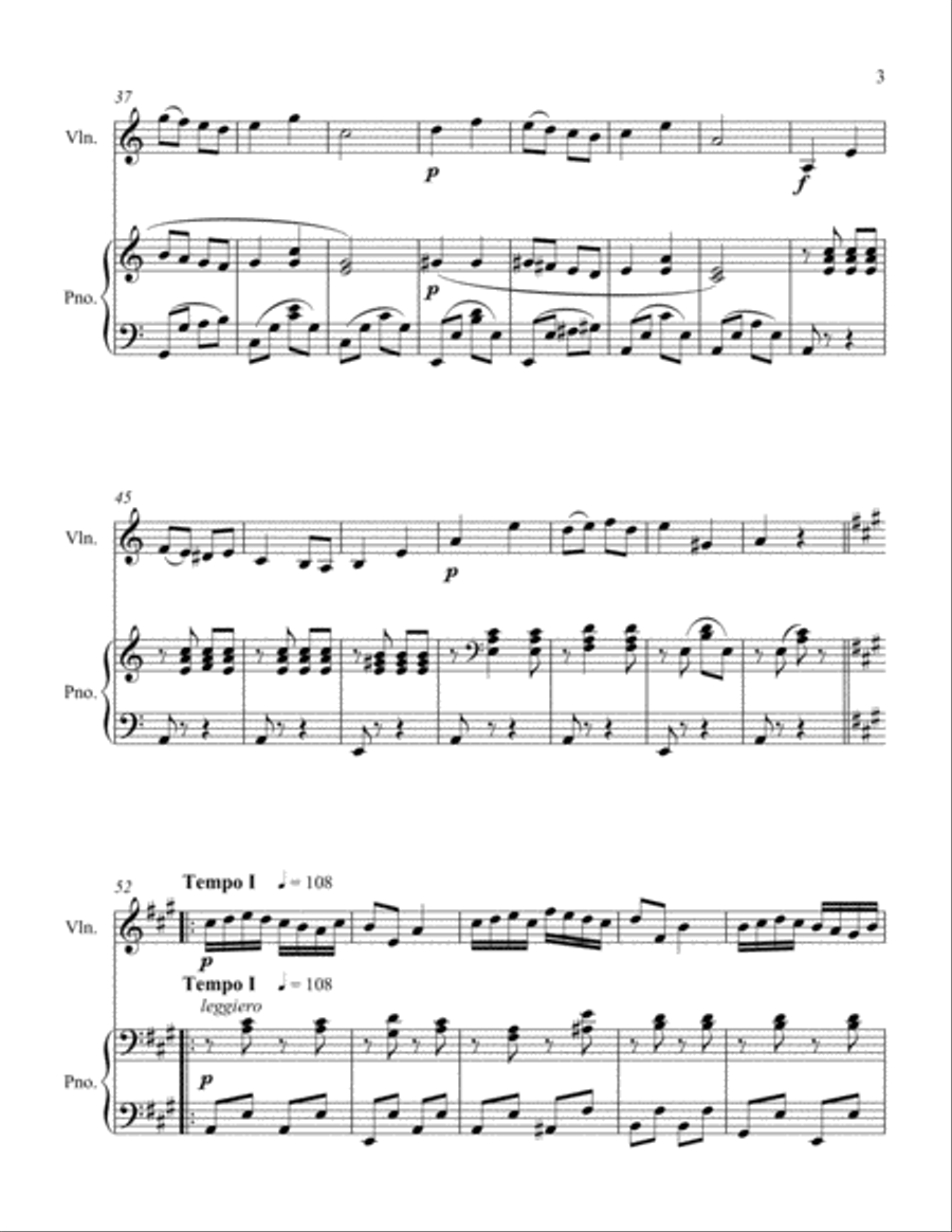 Hungarian Sketch Hungarian Sketch Violin Solo scores gallery preview page 3