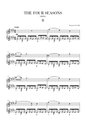 VIVALDI: The Four Seasons - Spring - 2nd mov. - Advanced Intermediate Piano