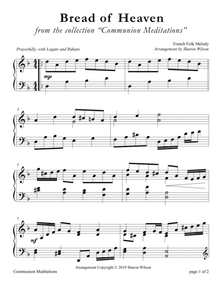 Communion Meditations (A Collection of LARGE PRINT Two-page Hymns for Solo Piano) image number null