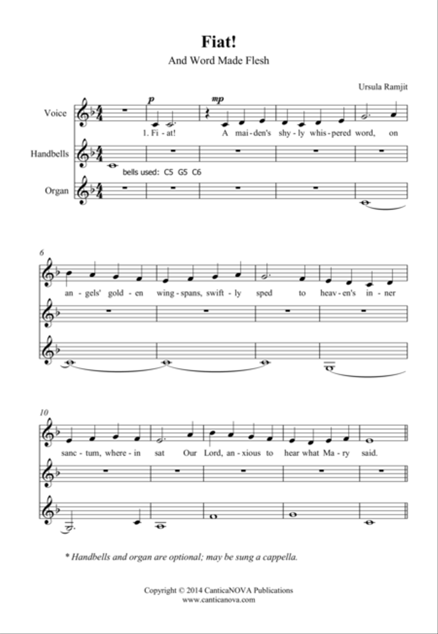 Fiat! And Word Made Flesh Unison Choir scores gallery preview page 2
