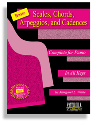 Book cover for Basic Scales, Chords, Arpeggios, and Cadences for Piano