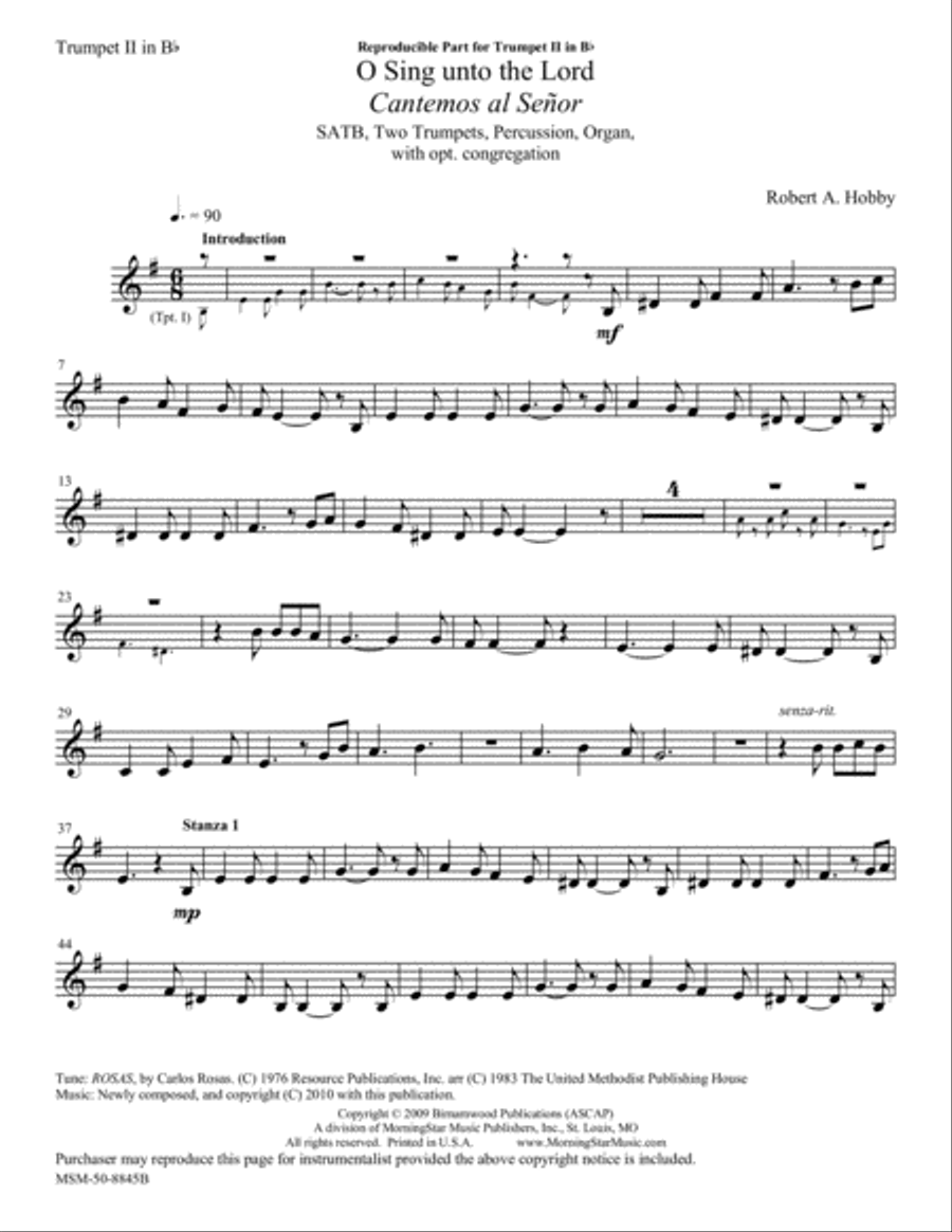 O Sing unto the Lord Choir scores gallery preview page 5