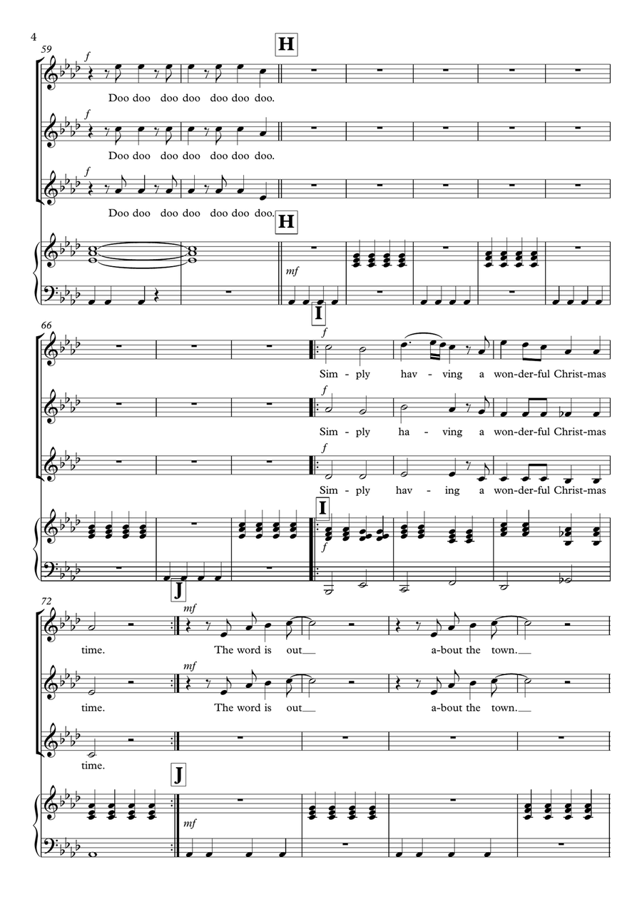 Wonderful Christmastime SSA scores gallery preview page 4