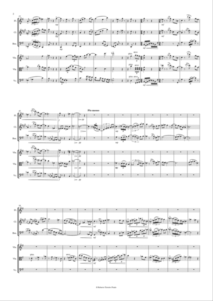 Divertimento for 6 instruments Small Ensemble scores gallery preview page 3