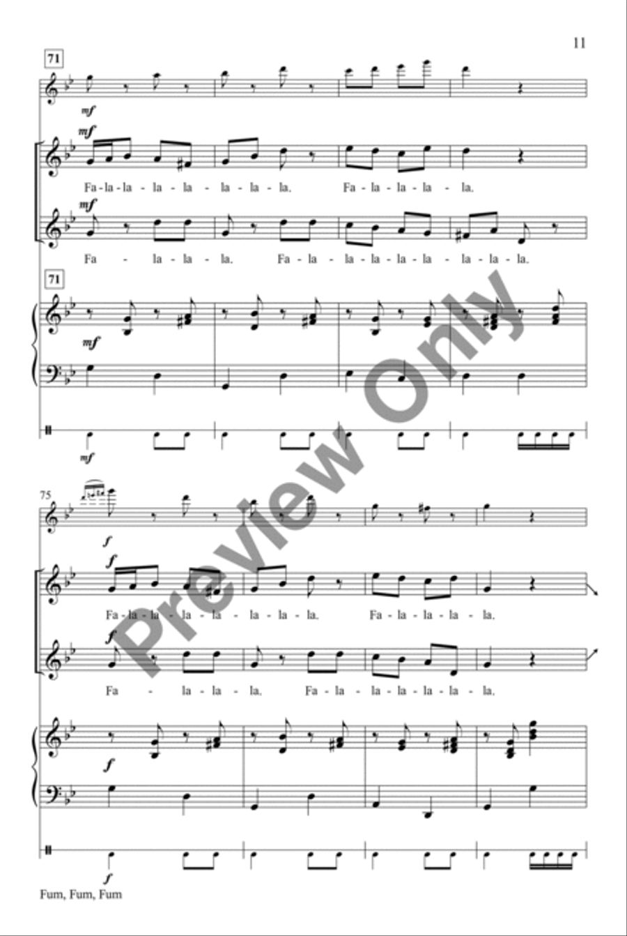 Fum, Fum, Fum Unison/opt. 2-Part Unison Choir scores gallery preview page 11