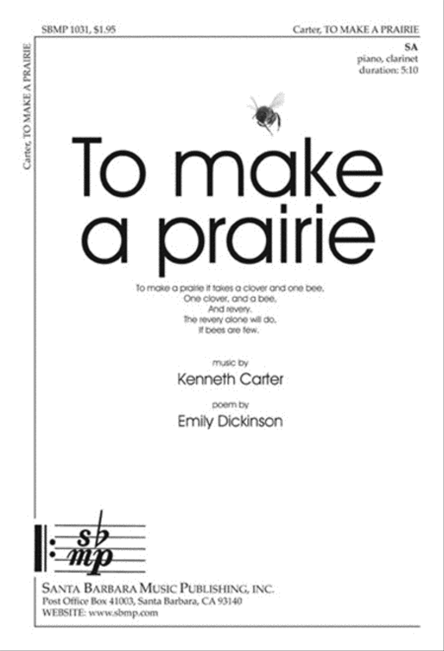 To make a prairie - SA Octavo SA scores gallery preview page 1
