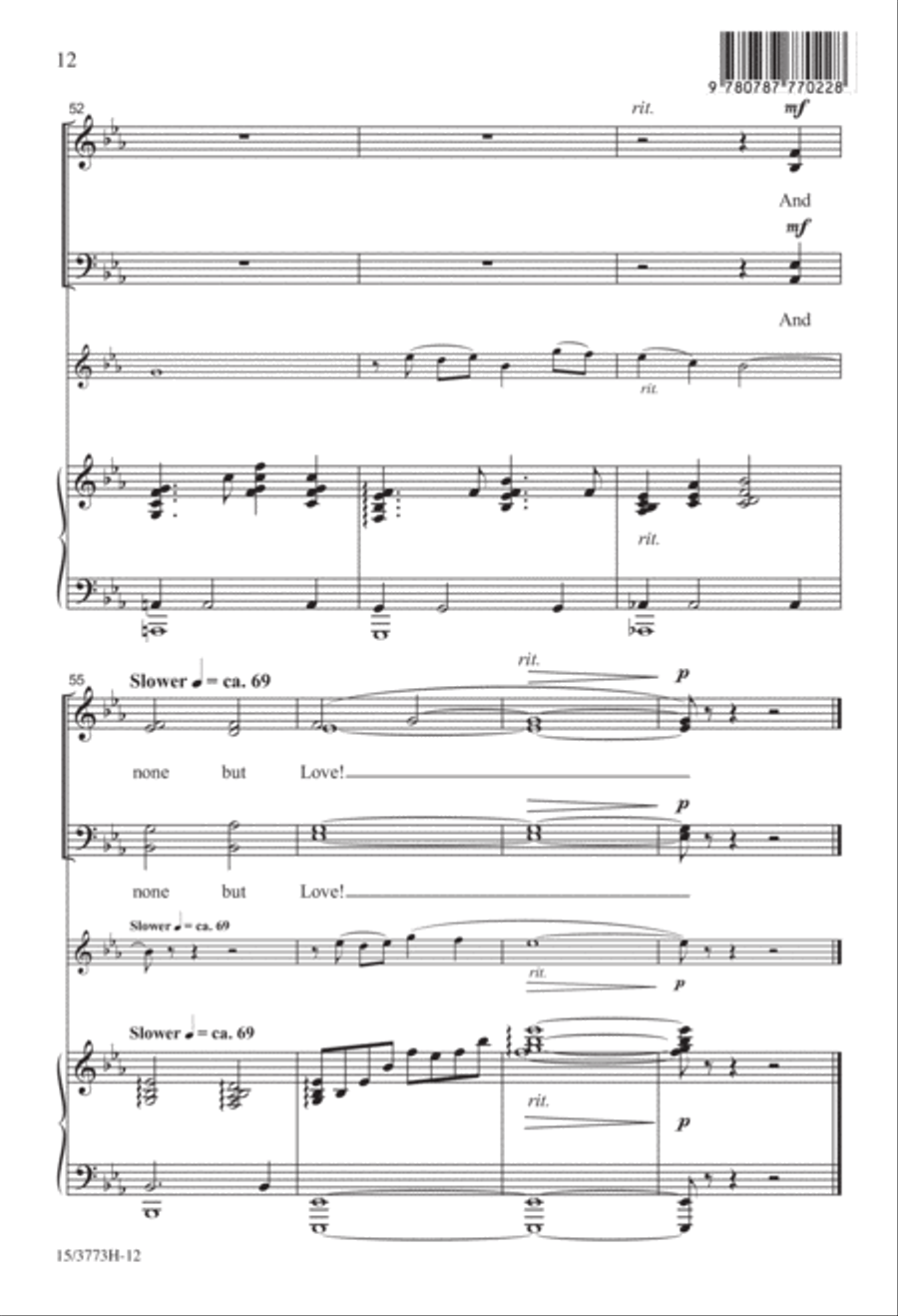 And None but Love And None but Love 4-Part scores gallery preview page 12