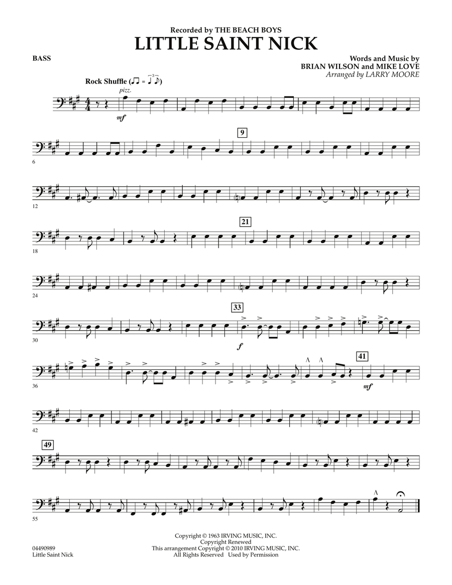 Little Saint Nick - Bass Little Saint Nick - Bass Orchestra scores gallery preview page 1