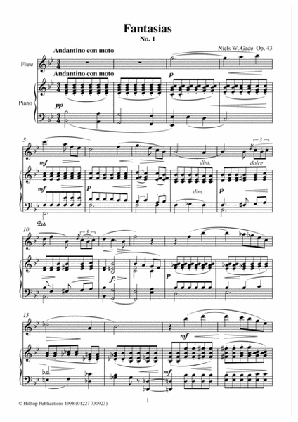 Four Fantasias arr. flute and piano image number null