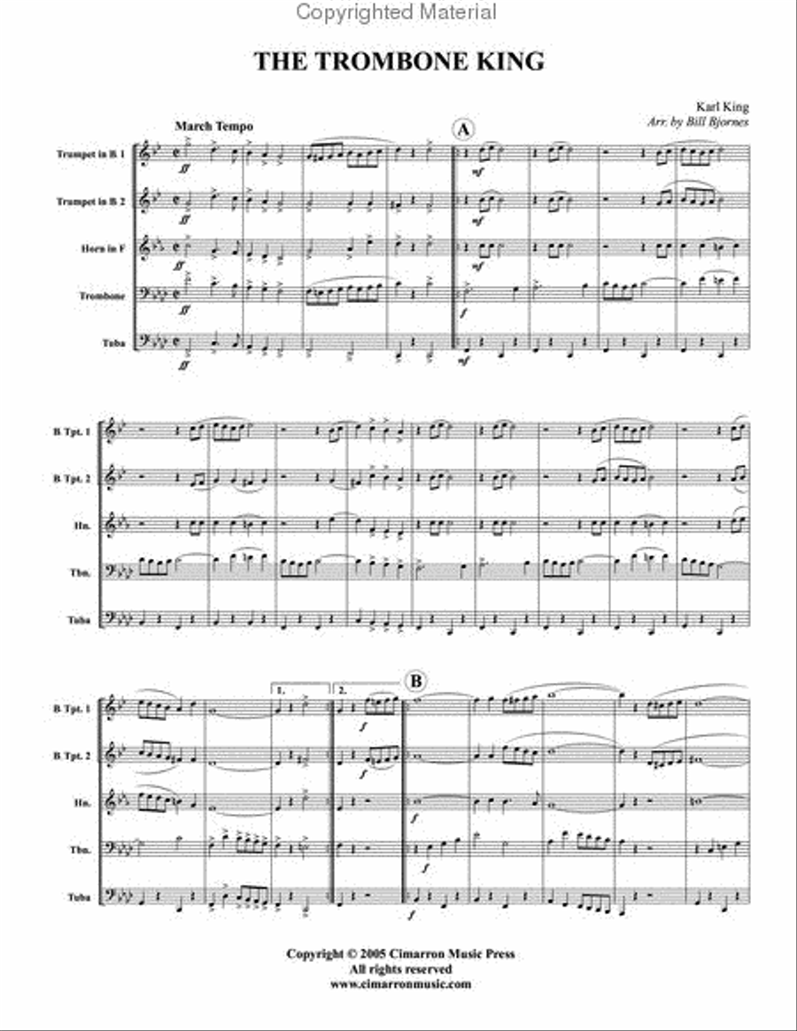 Trombone King Brass Quintet scores gallery preview page 2