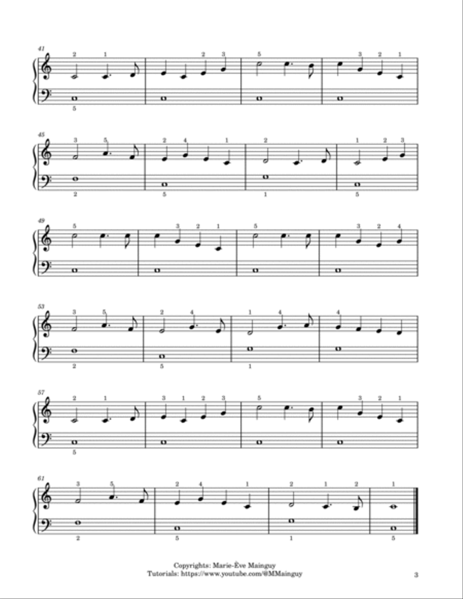 Scotland The Brave Easy Piano scores gallery preview page 3