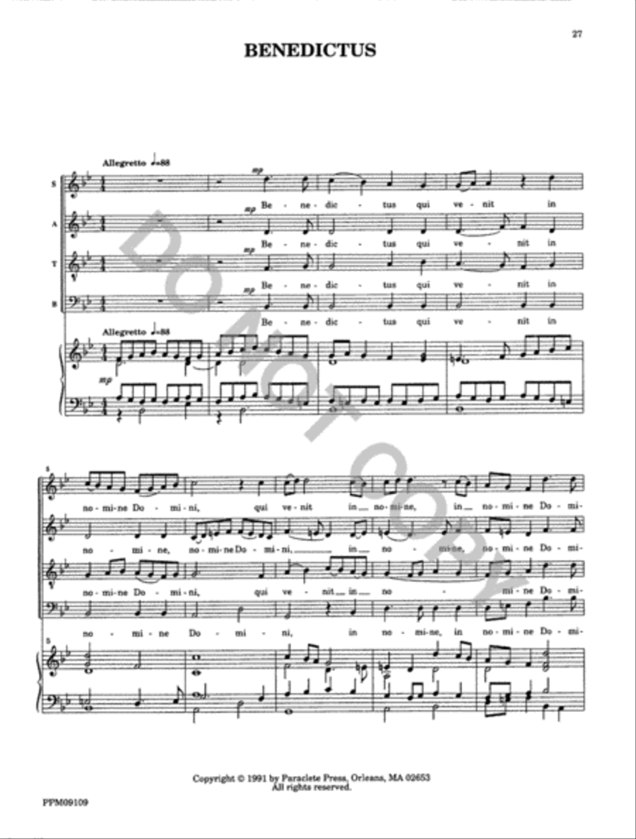 Missa Matris Dei 4-Part scores gallery preview page 28