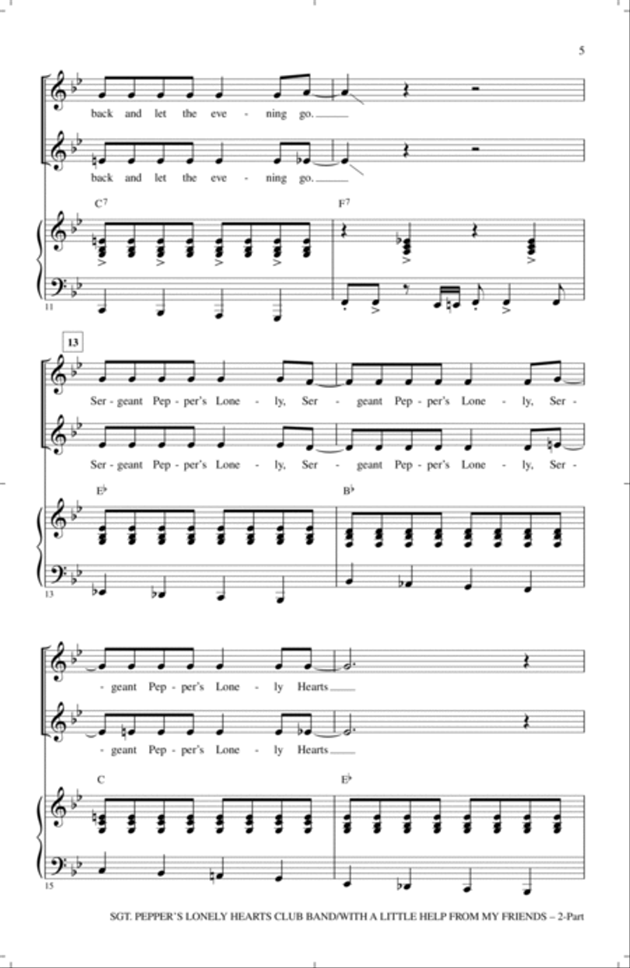 Sgt. Pepper's Lonely Hearts Club Band 2-Part scores gallery preview page 3