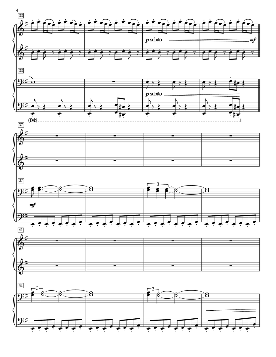 Duel Of The Fates (from Star Wars: The Phantom Menace) (arr. Phillip Keveren) Piano Duet scores gallery preview page 4