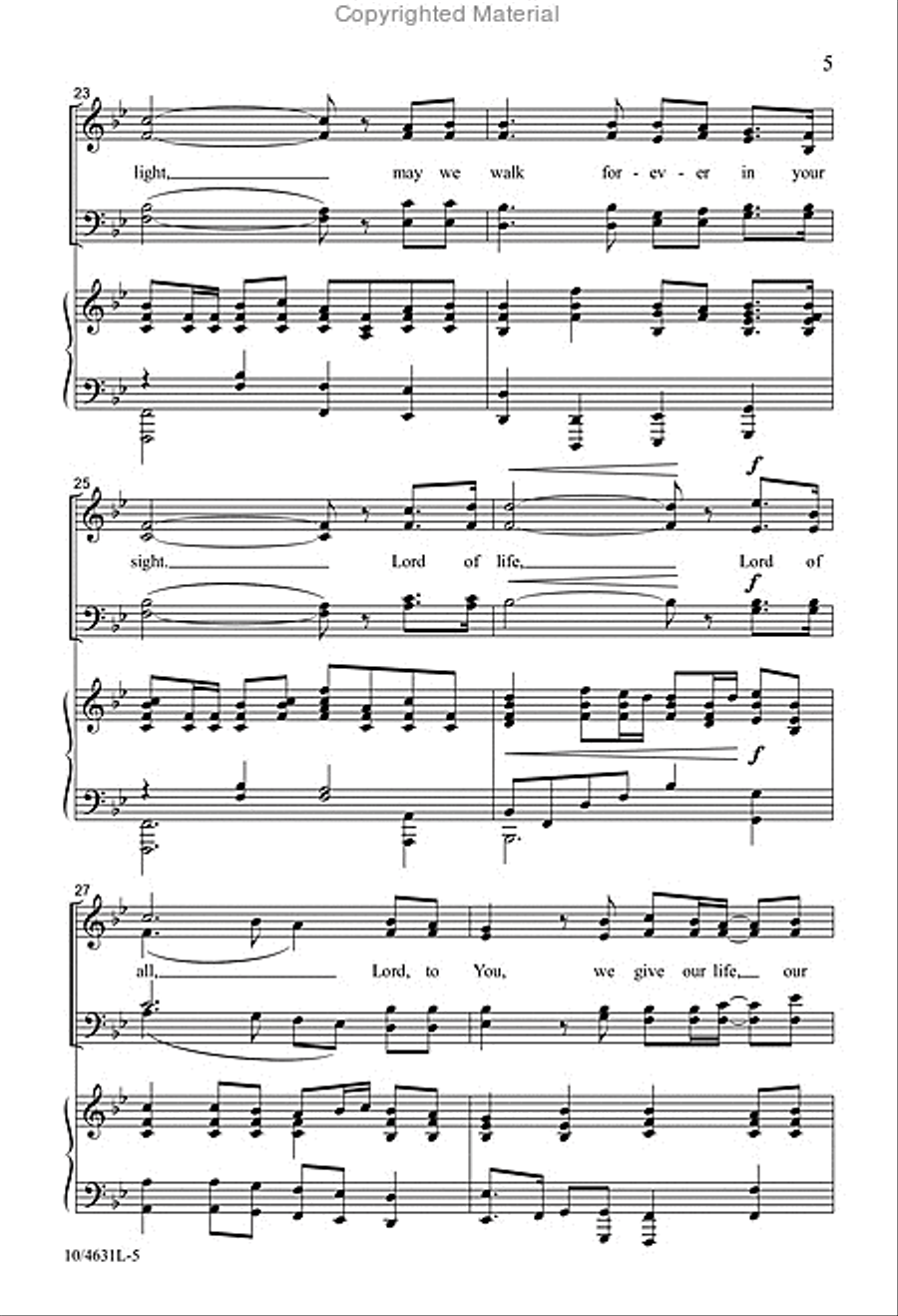 God of Glory, Lord of Love 4-Part scores gallery preview page 5