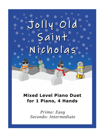 Jolly Old Saint Nicholas (Easy Piano Duet; 1 Piano, 4-Hands) image number null