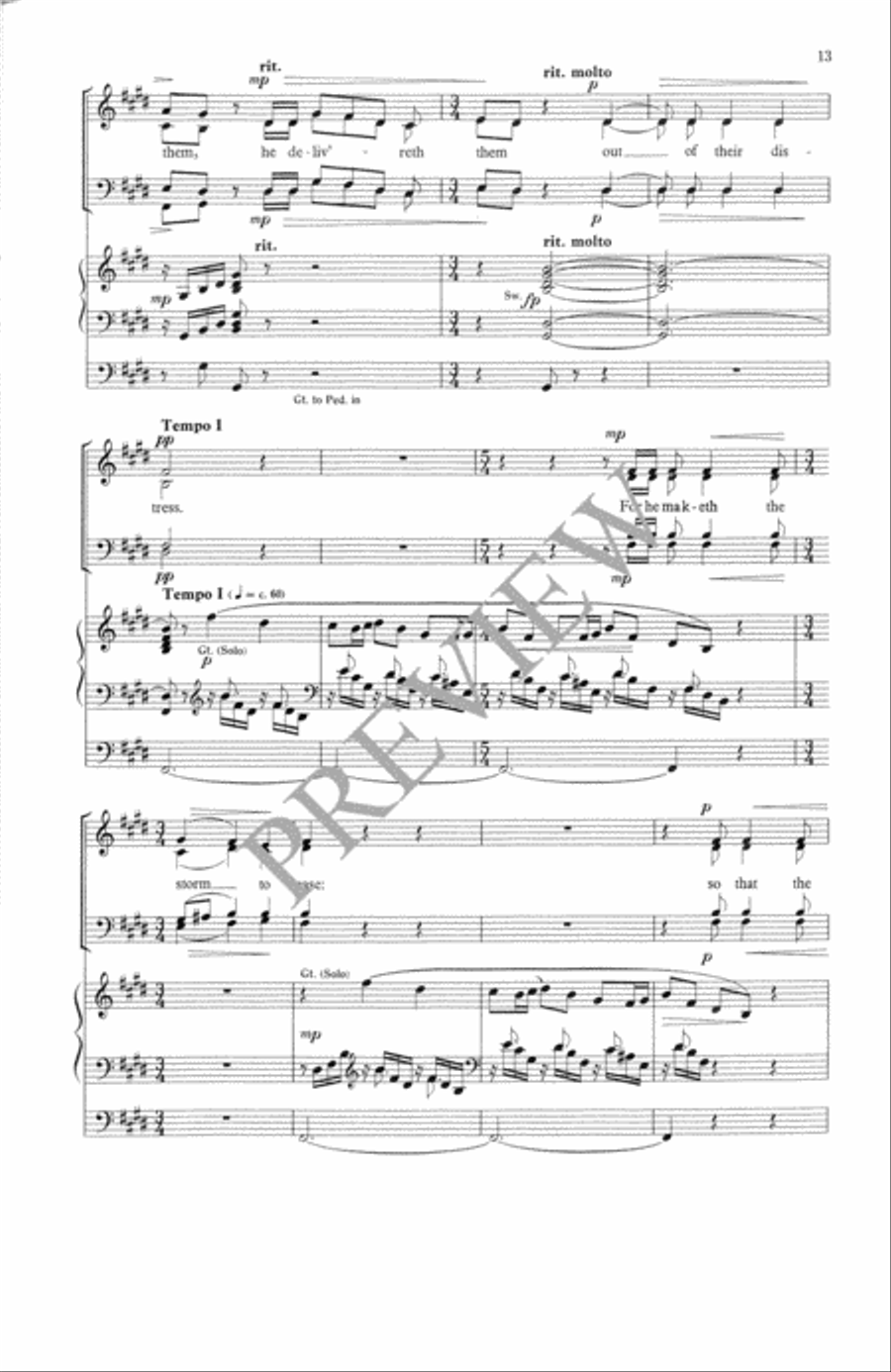 They that Go Down to the Sea in Ships 4-Part scores gallery preview page 14