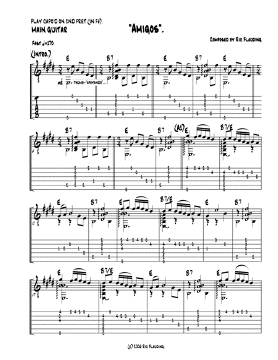 Amigos (Guitar+) Small Ensemble scores gallery preview page 1
