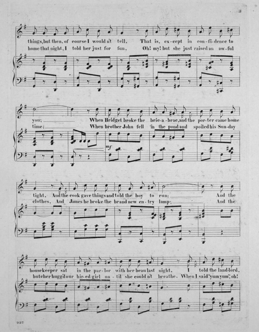 I Never Tell Tales Out of School Voice - Digital Sheet Music page 3