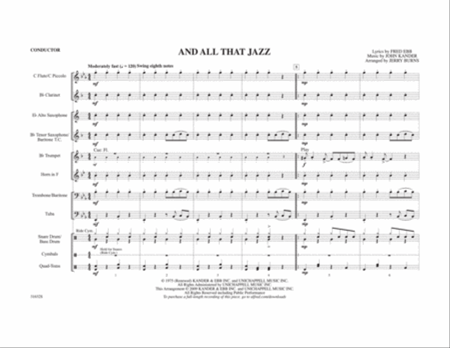 And All That Jazz (from Chicago) Marching Band scores gallery preview page 2