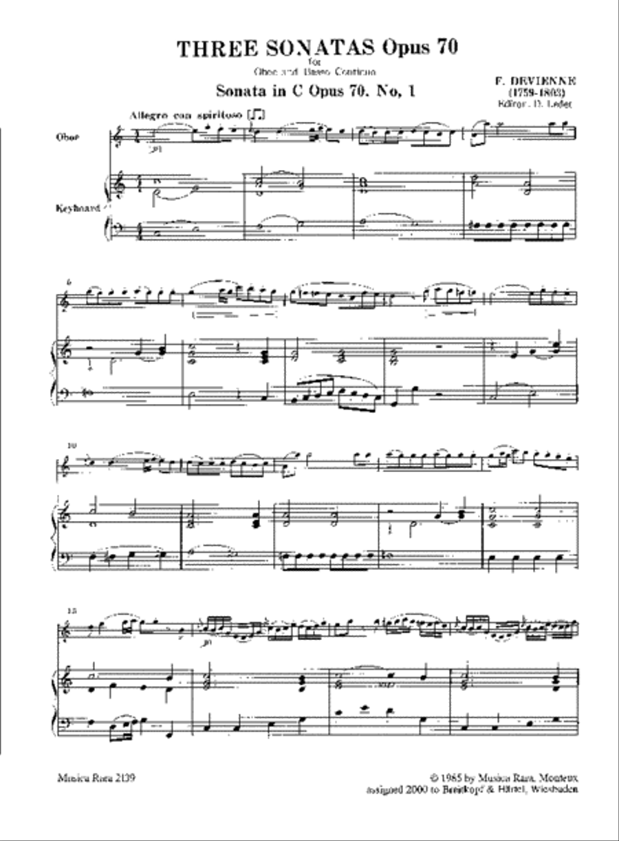 3 Sonatas Op. 70 Piano scores gallery preview page 2
