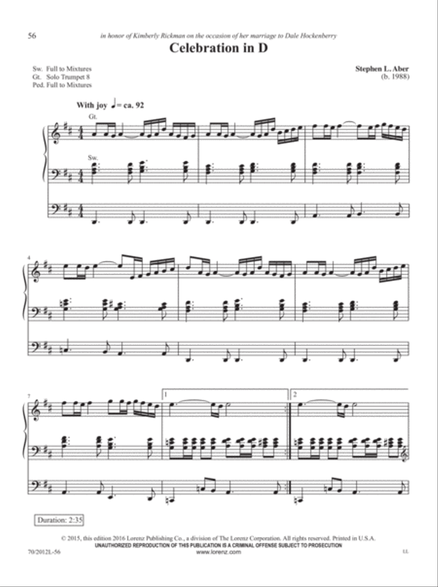Music for Exultation and Reflection Organ Solo scores gallery preview page 20
