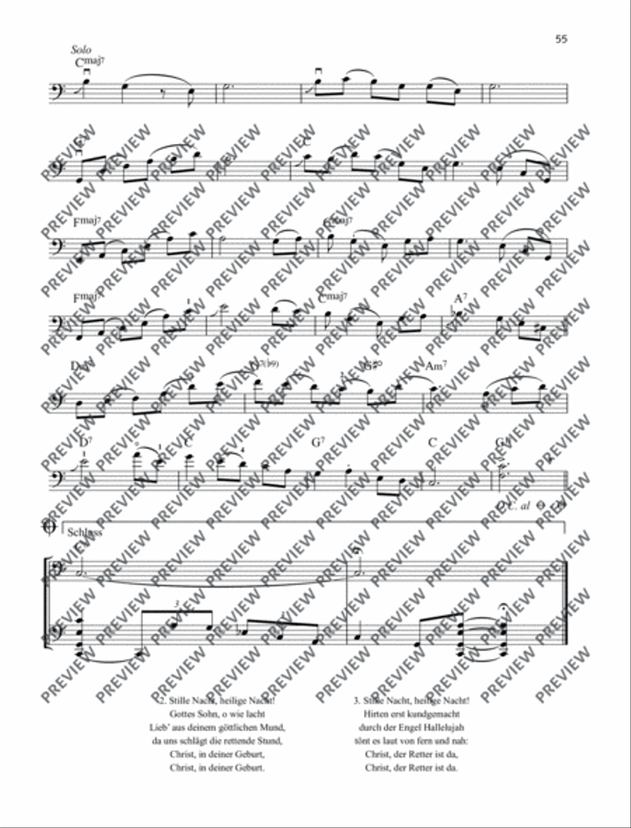 Silent Night Cello scores gallery preview page 5