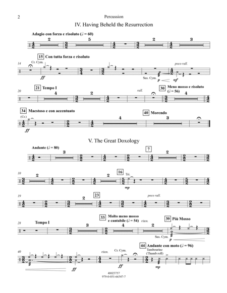 Suite from All-Night Vigil (Vespers) - Percussion