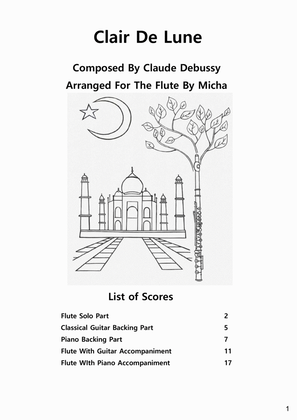Clair De Lune By Claude Debussy For The Flute