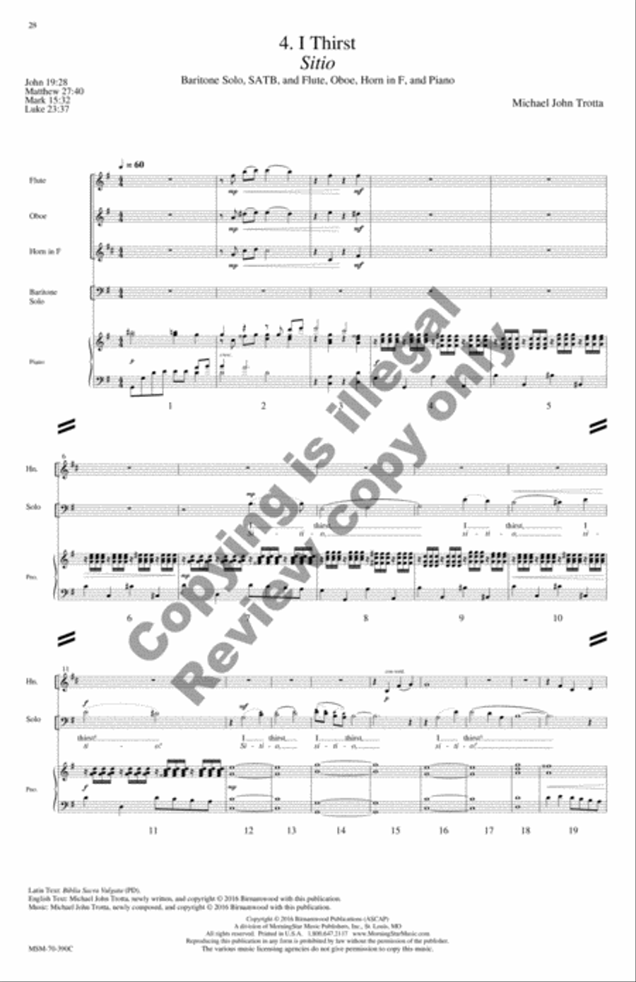 Seven Last Words (Chamber Ensemble Score) Choir scores gallery preview page 36