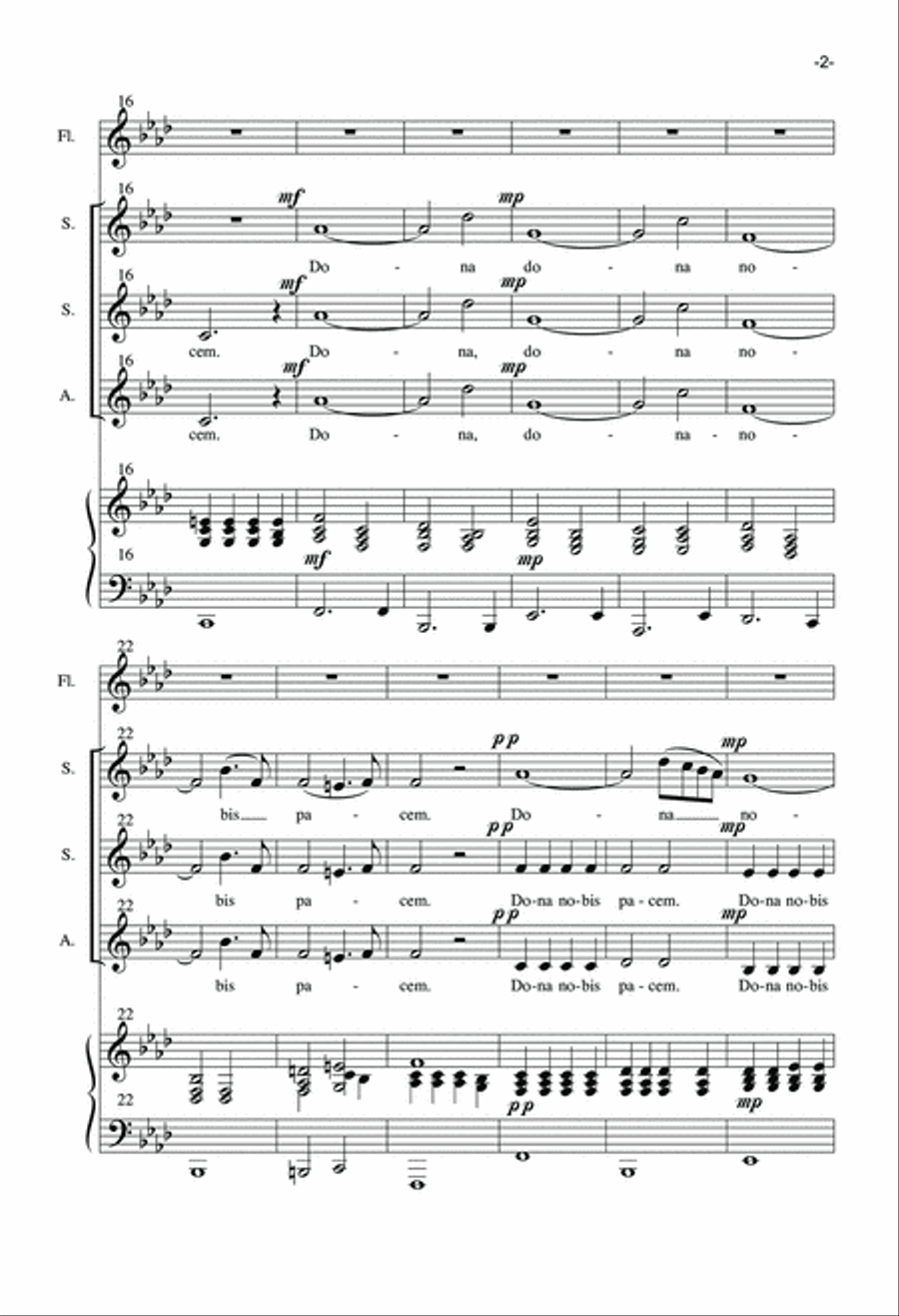 Dona Nobis Pacem Dona Nobis Pacem SSA scores gallery preview page 3