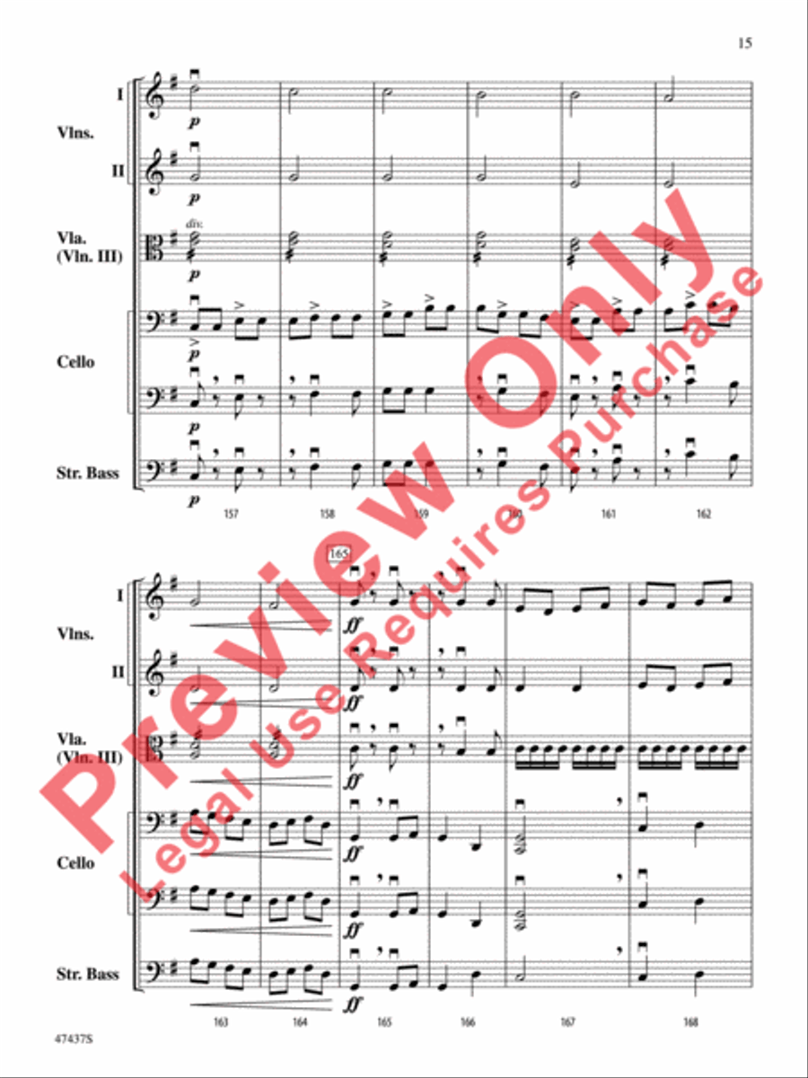 Dance of the Red Dragons String Orchestra scores gallery preview page 16