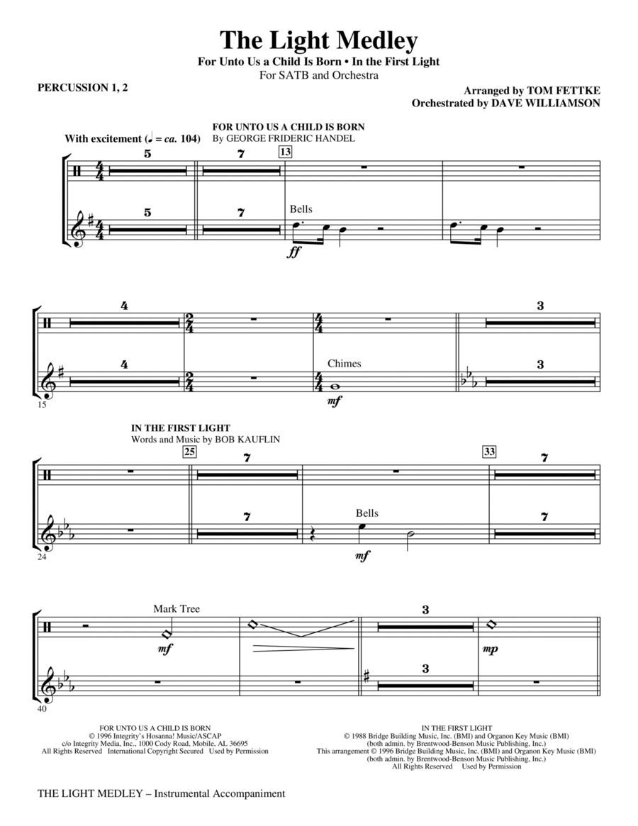 The Light Medley - Percussion 1 & 2