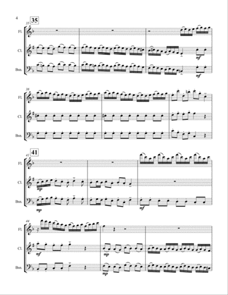 Entrance of the Queen of Sheeba for Woodwind Trio Woodwind Trio scores gallery preview page 4