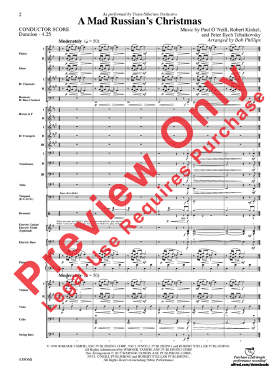A Mad Russian's Christmas Full Orchestra scores gallery preview page 30