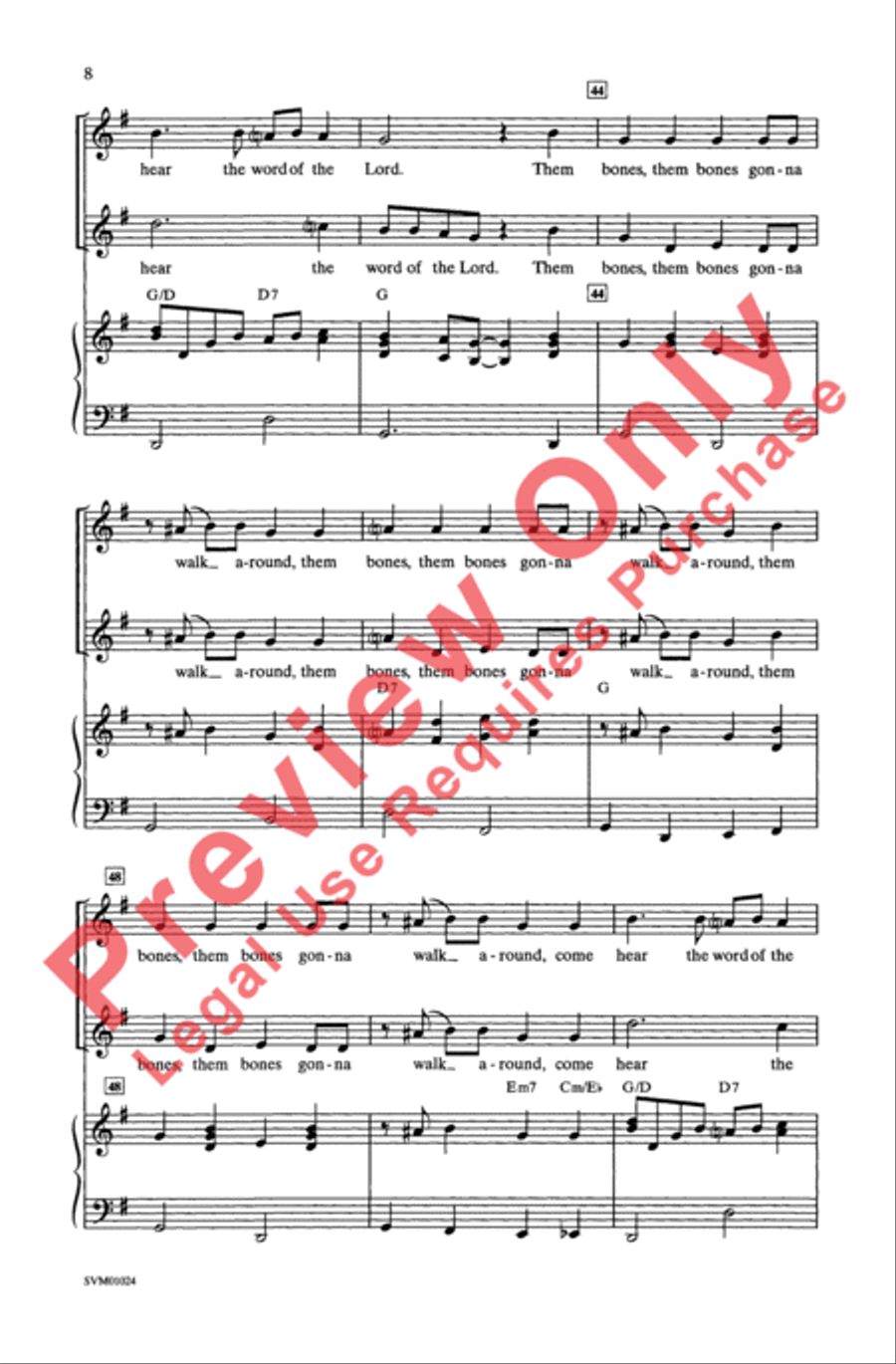 Dry Bones 2-Part scores gallery preview page 8