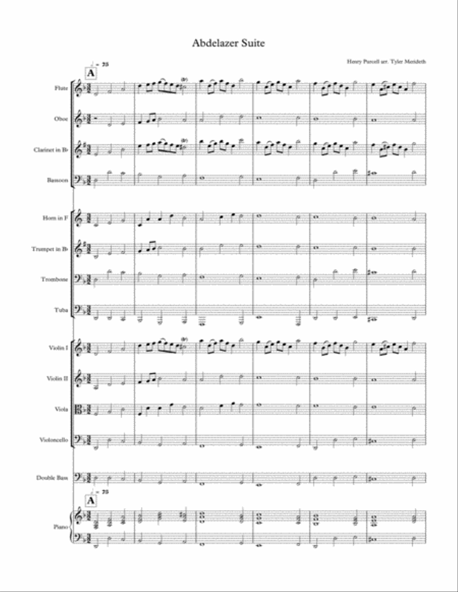Rondeau from Abdelazer Suite Full Orchestra scores gallery preview page 3