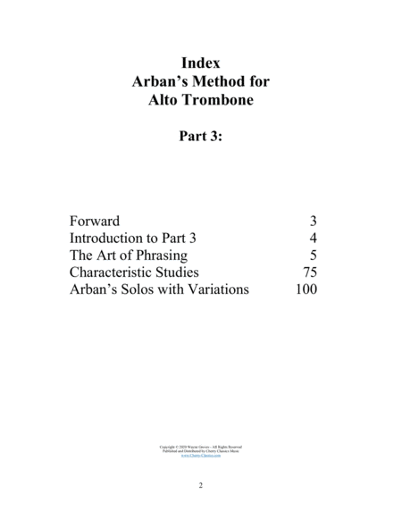 Arban Method for Alto Trombone Part 3
