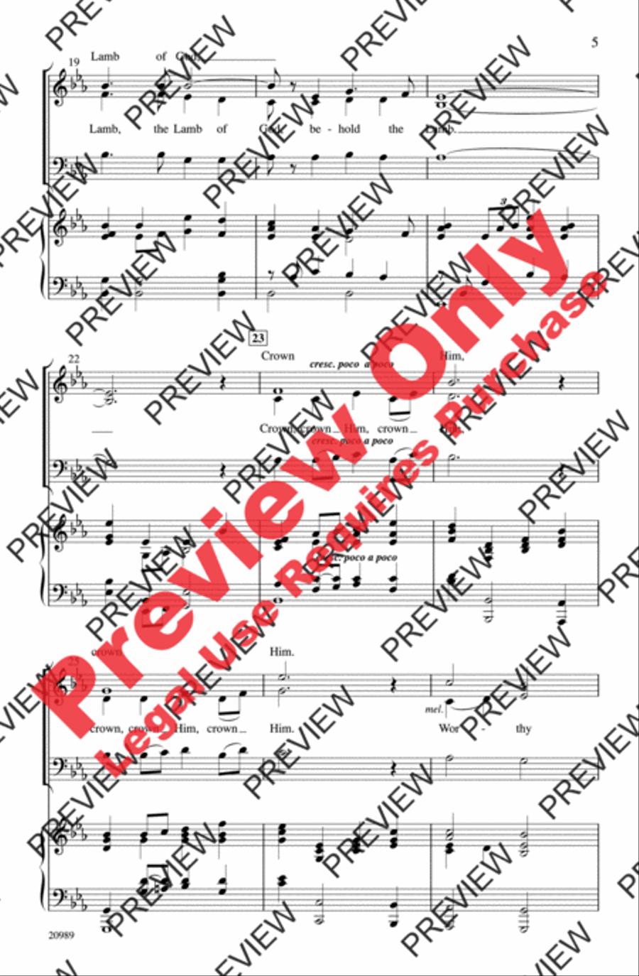 Behold the Lamb 3-Part scores gallery preview page 5