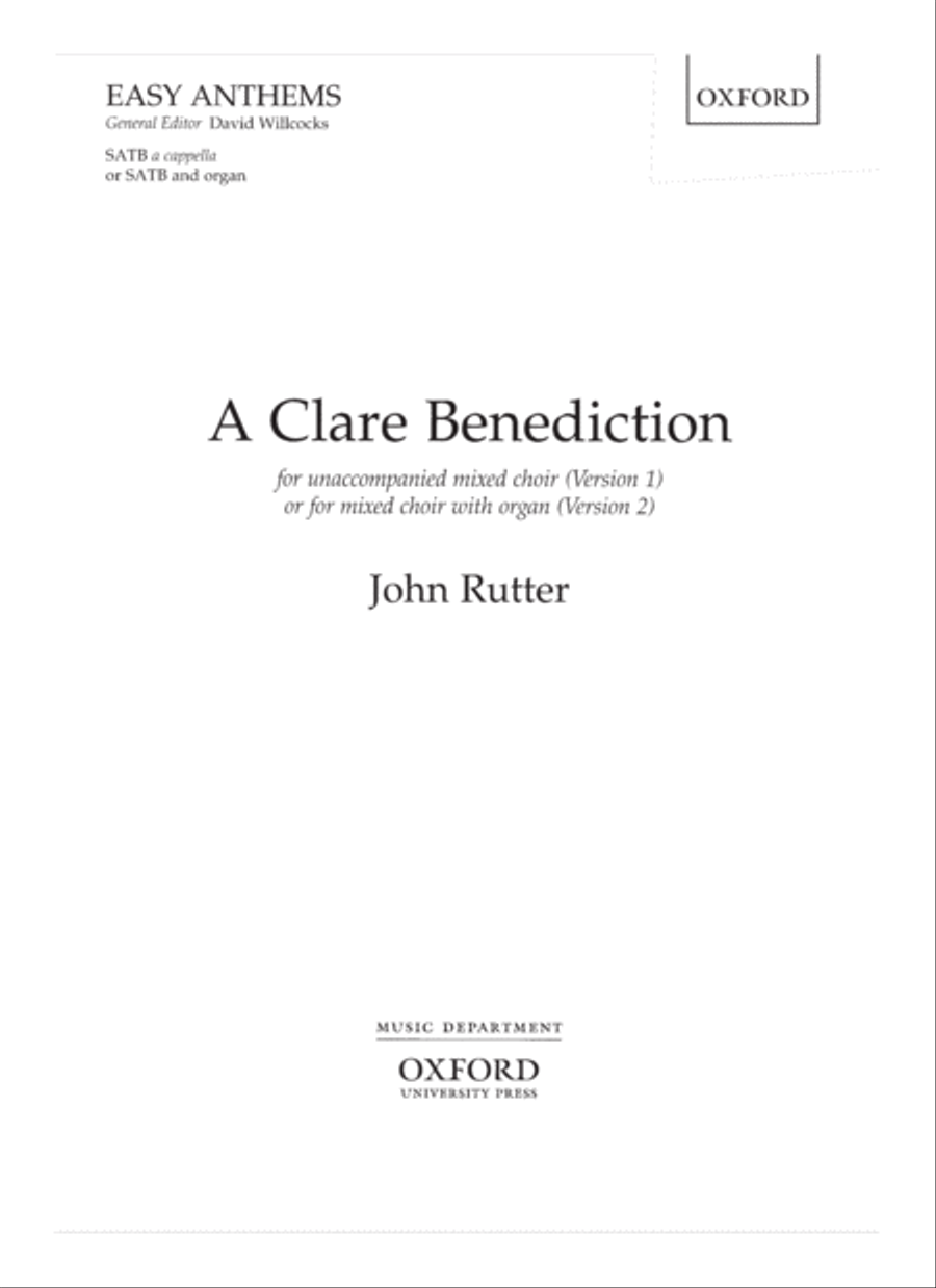 A Clare Benediction 4-Part scores gallery preview page 1