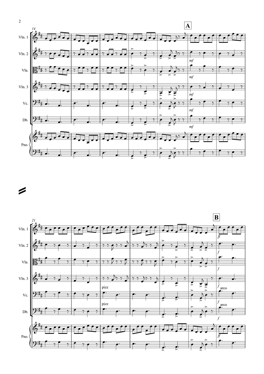 The Irish Washerwoman for String Orchestra String Orchestra scores gallery preview page 2