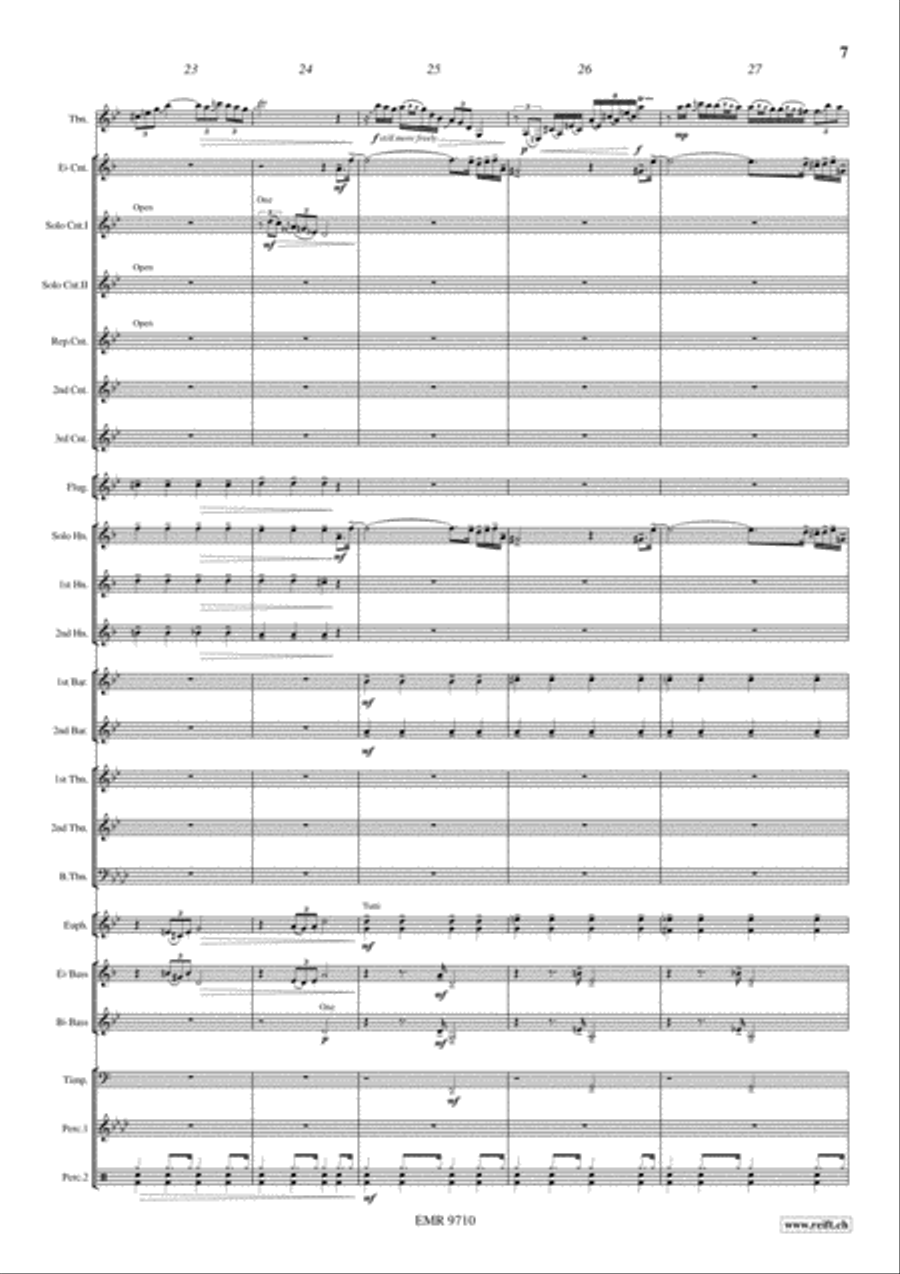 Concertino in Blue Brass Band scores gallery preview page 7