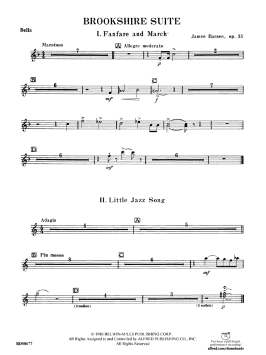 Brookshire Suite: Bells Concert Band scores gallery preview page 1