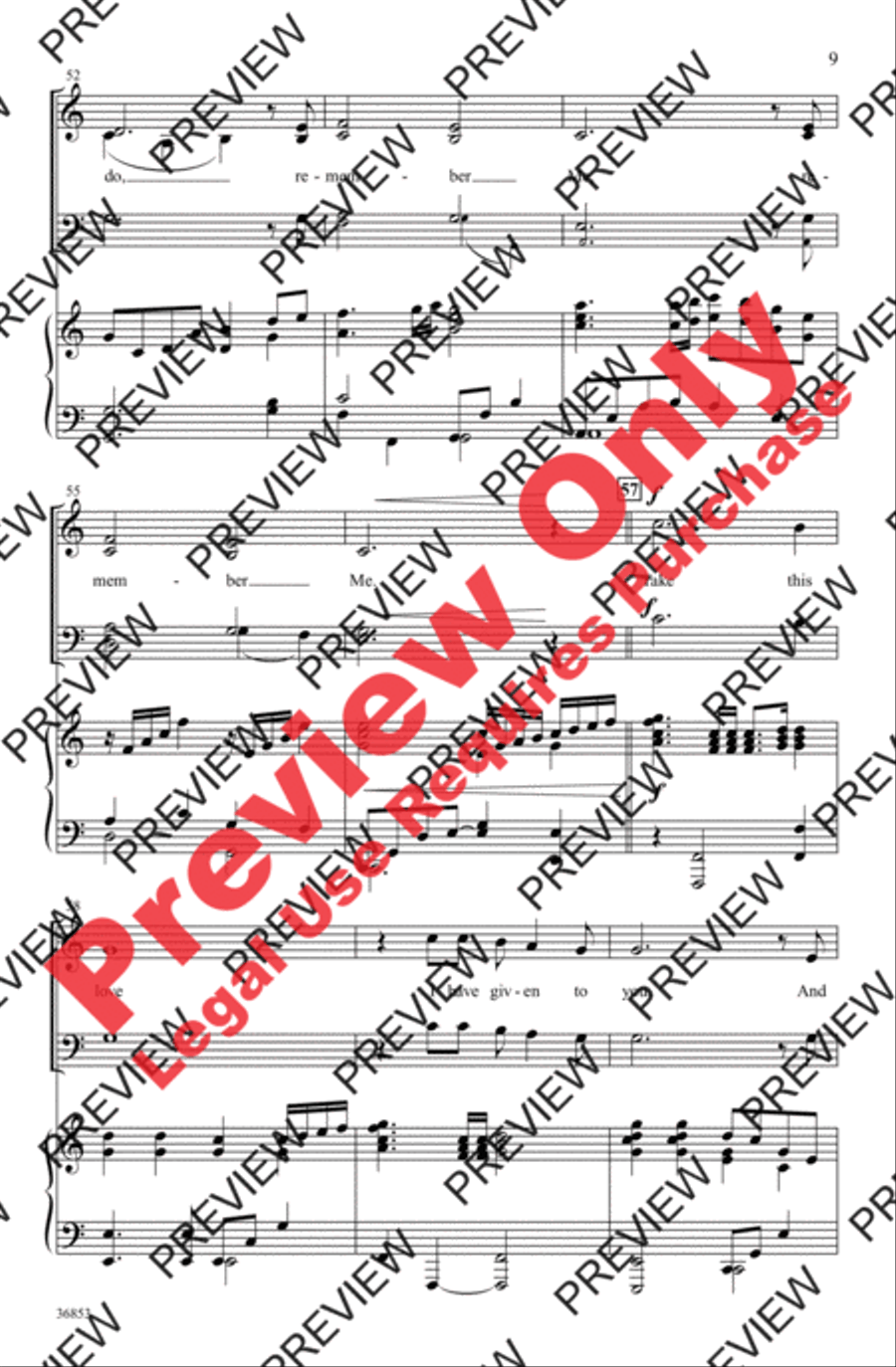 Communion Song Communion Song 4-Part scores gallery preview page 9