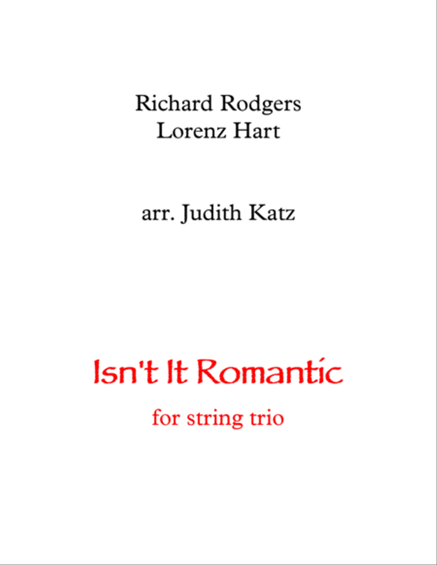 Isn't It Romantic? String Trio scores gallery preview page 1