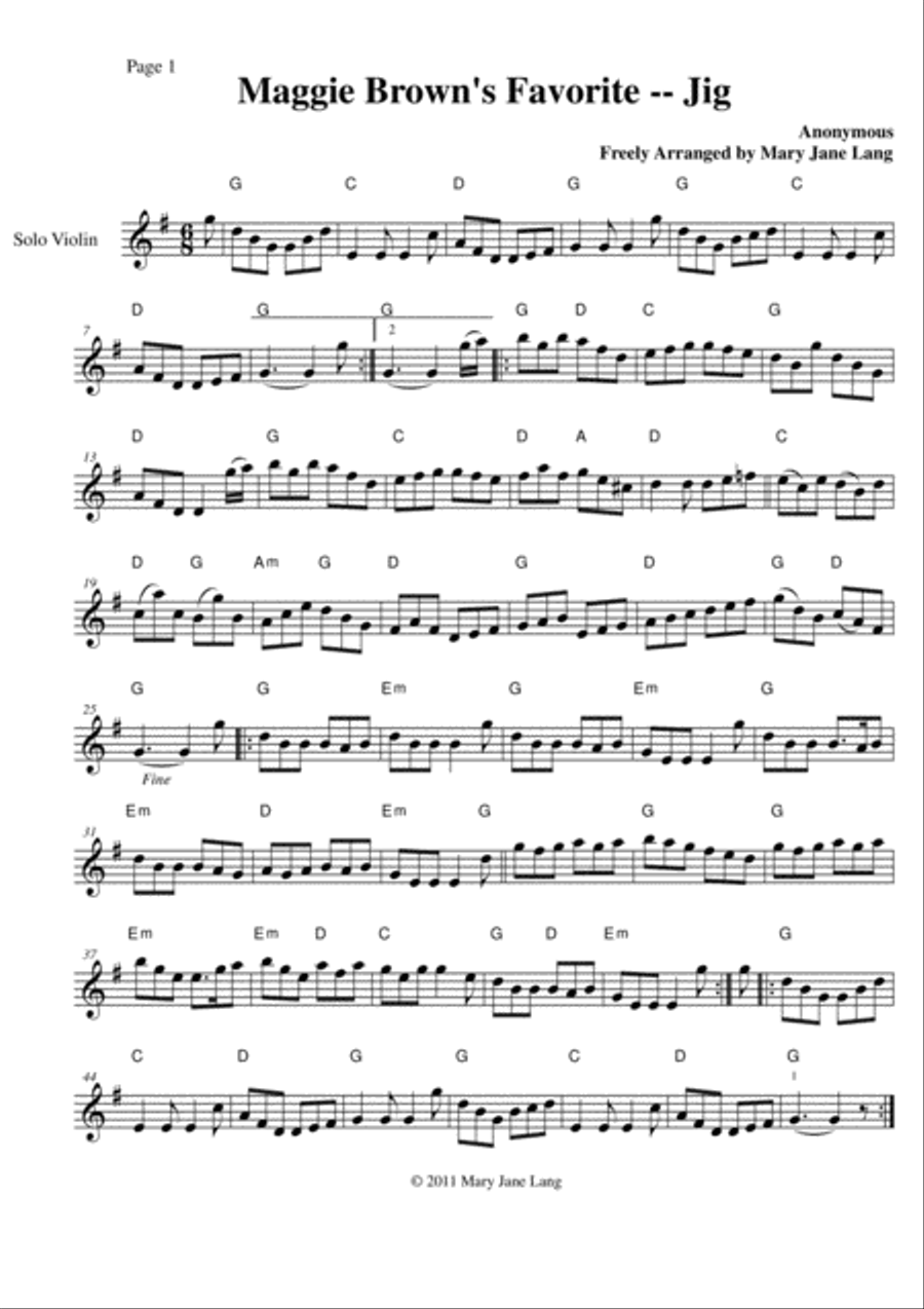 Luck O' the Irish -- Jigs, Reels, Airs and More Violin Solo scores gallery preview page 5