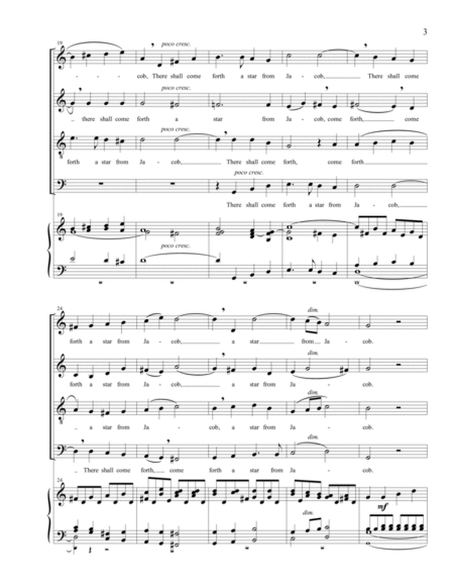 A Star from Jacob (SATB) image number null