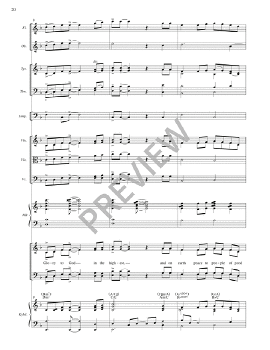 Mass of Plenty (Full Score) 4-Part scores gallery preview page 21