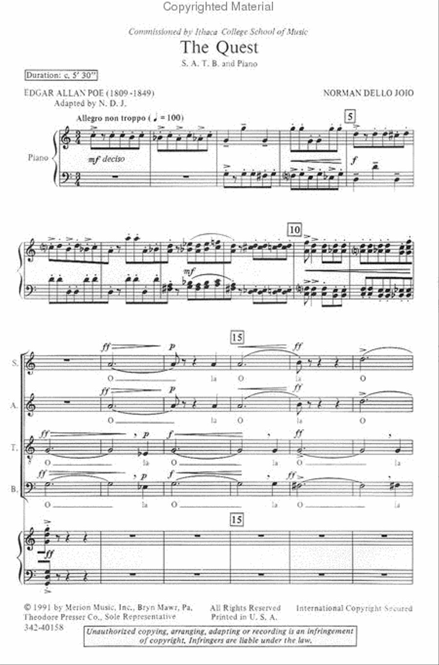 The Quest 4-Part scores gallery preview page 2